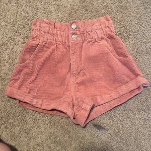 Pac Sun Blush Corduroy Mom Shorts
